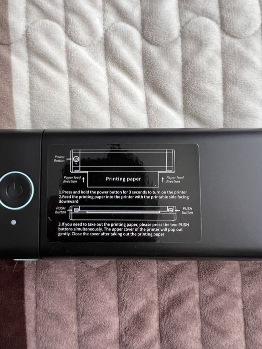 Imprimanta portabila termica Smart, fara tus, 30 coli incluse