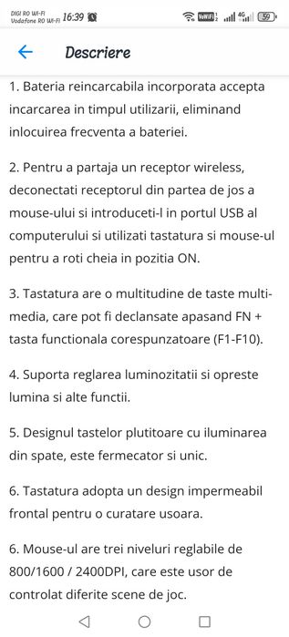 Vând tastatura mouse și căști gaming cu lumini