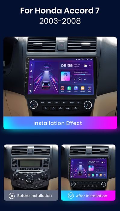 Navigatie Android dedicata HONDA ACCORD 7 (2003-2008).