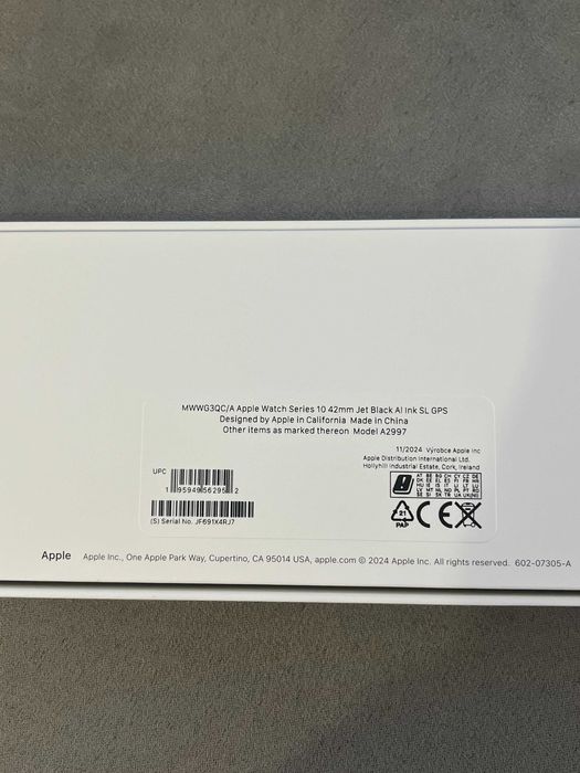 НОВ – Apple Watch Series 10 – Jet Black, 42 mm, AI Ink SL GPS
