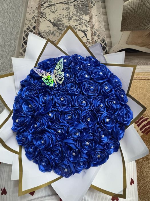 Цветы из атласной ленты