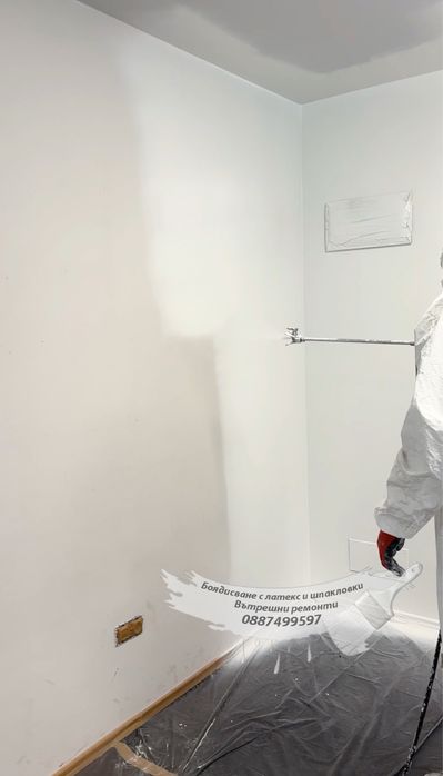 Боядисване с латекс шпакловки вътрешни ремонти с гаранция за качество