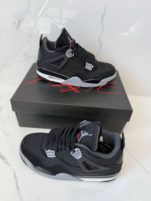 Air Jordan 4 Retro Black Canvas Full Box SE
