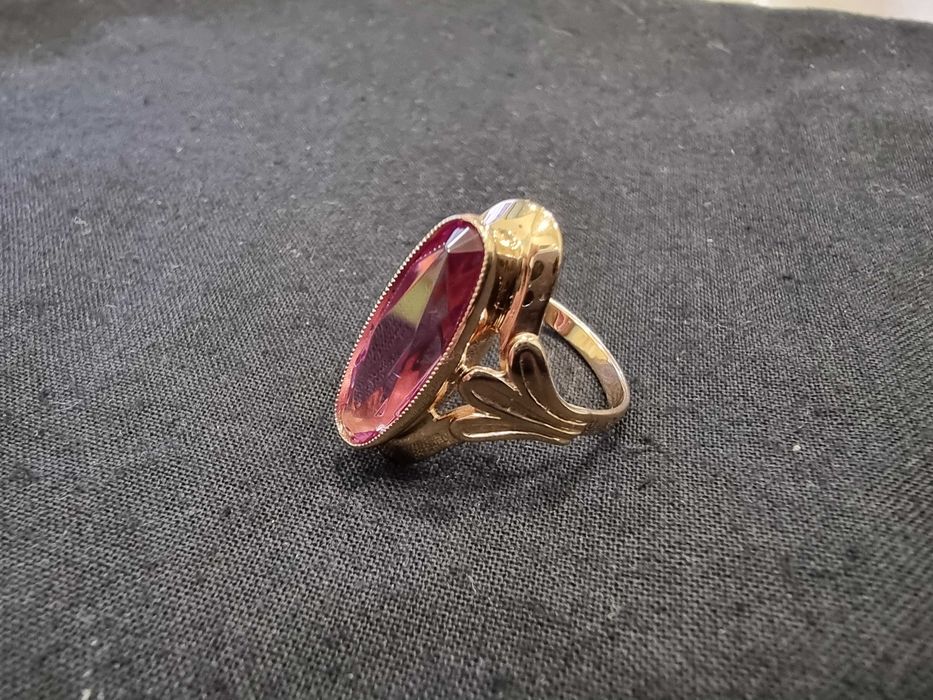 Дамски златен пръстен СССР