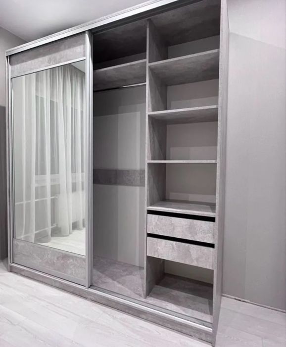 Шкаф купе серый