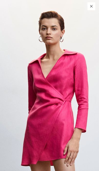 Рокля Mango 100% лен