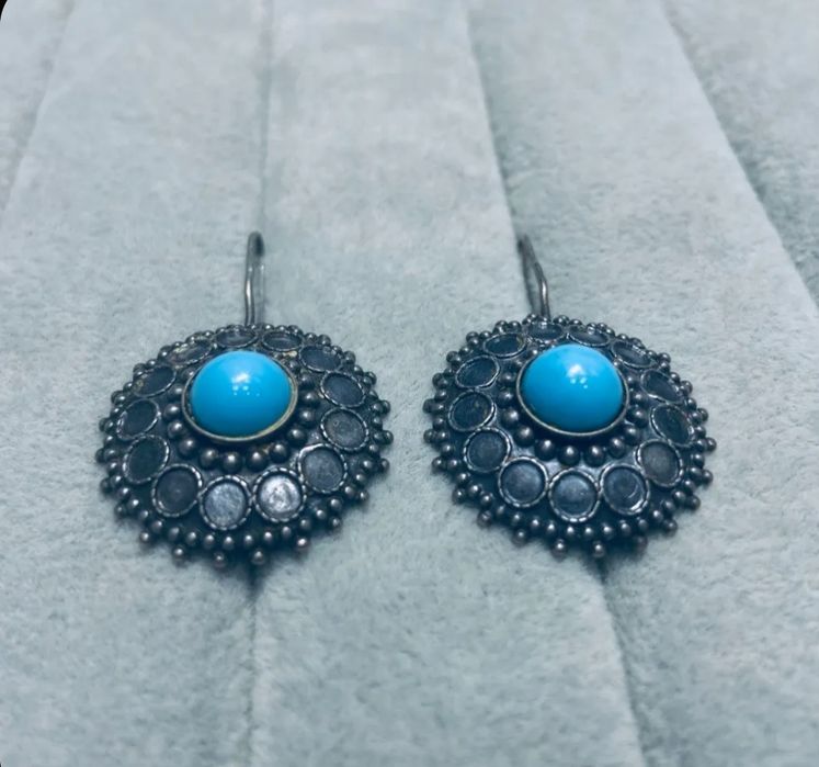 Серьги Советский мельхиор