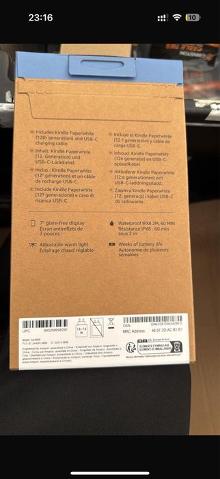 Amazon kindle paperwhite 12th gen fara reclame 16gb 2024 nou sigilat
