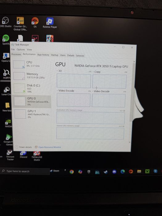 Laptop gaming lenovo ideapad ryzen 7, 3050 ti