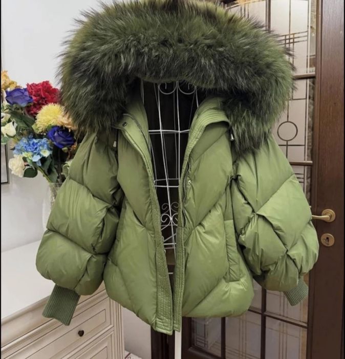 Geaca puf si blana naturala stufoasa