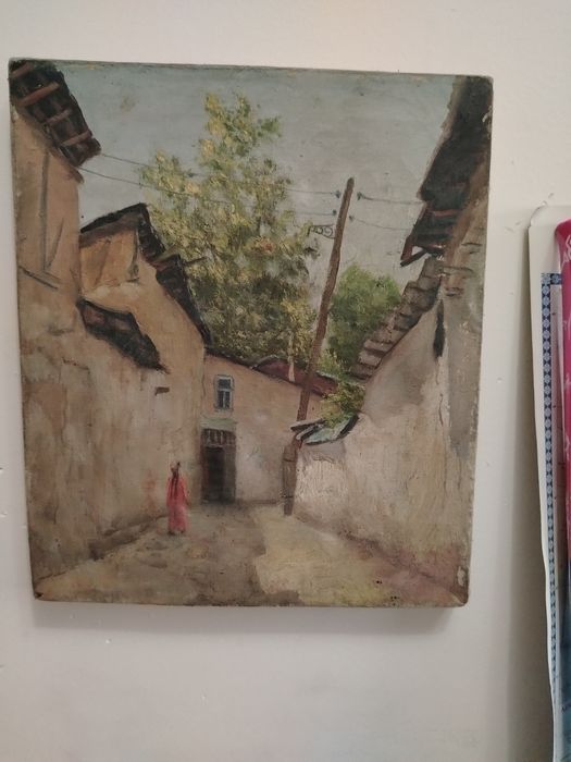 Масло холст Тошкент эски шахар размер 39х33