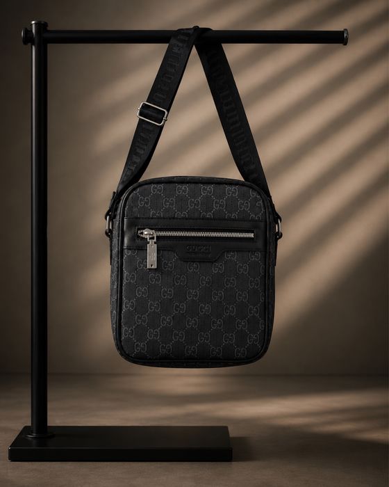 Сумка через плечо Gucci, из экокожи с регулируемым ремнем