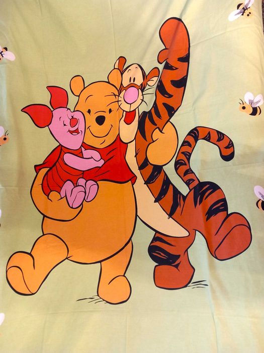 Спален комплект за единично легло с Мечо Пух - 100% памук