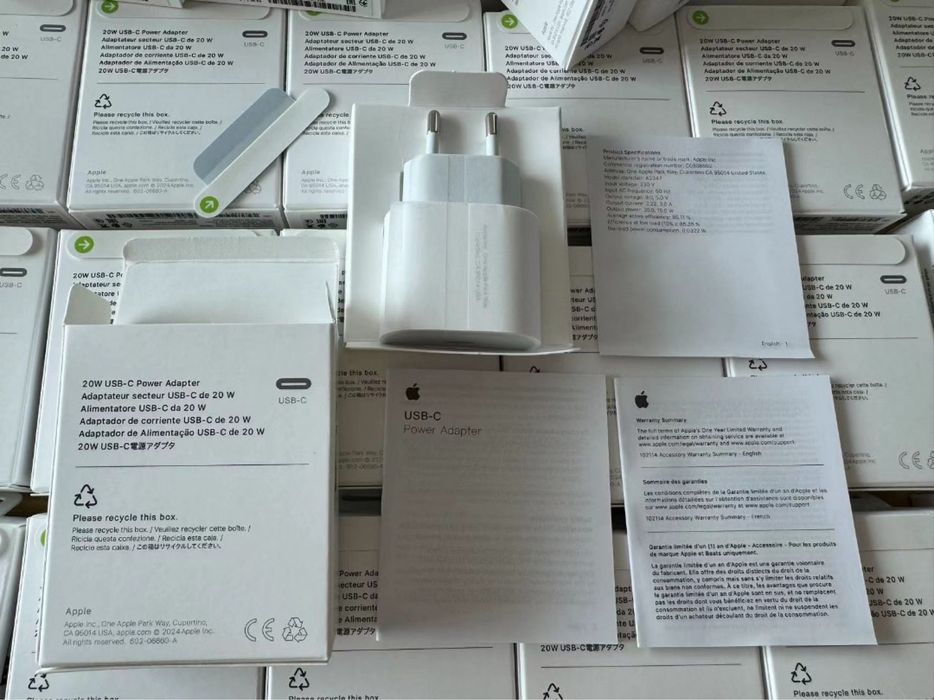 Блок питания apple 20w, 2024, оригинальная зарядка для iphone