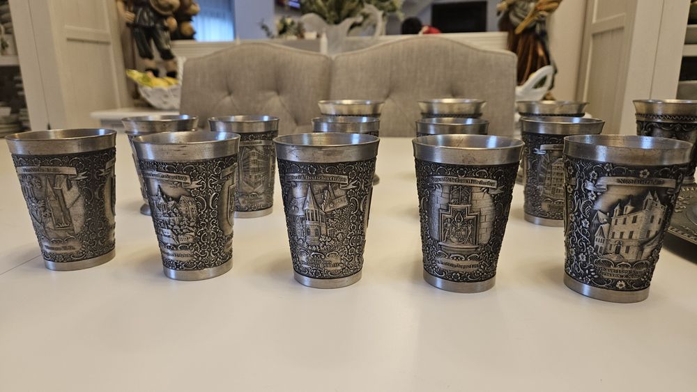 Ser pahare farfurie zinc