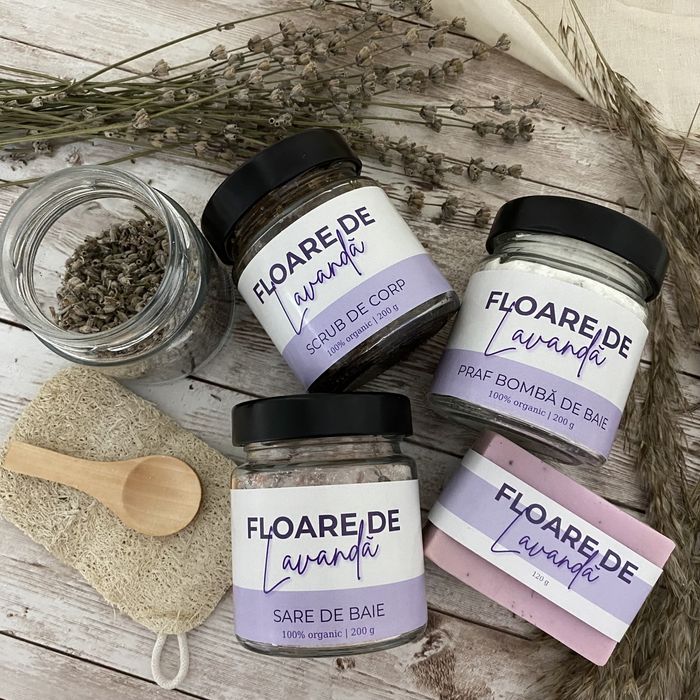 Set SPA pentru baie, cu aroma de lavanda, handmade
