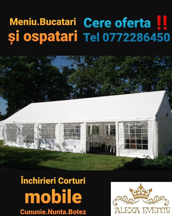 Corturi Evenimente,Cort botez,Cort majorat,Vesela,Mese,Scaune,Decor