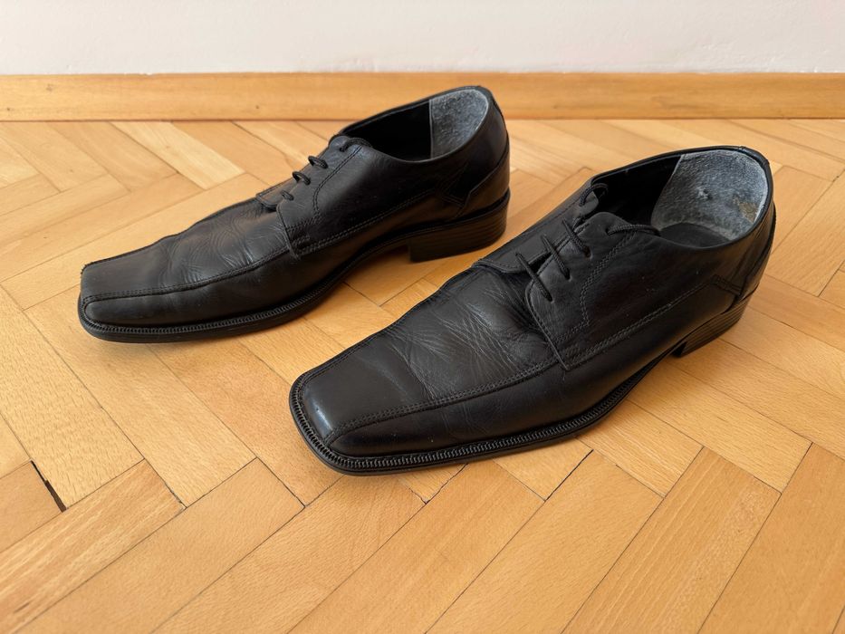 Луксозни запазени мъжки кожени обувки мокасини сандали # 42-43