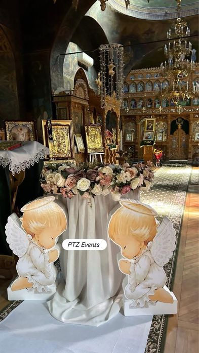 Aranjamente nunta Aranjamente botez baloane fum greu biserica local