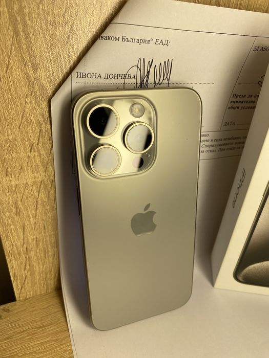 КАТО НОВ Iphone 15 pro 128gb 100%