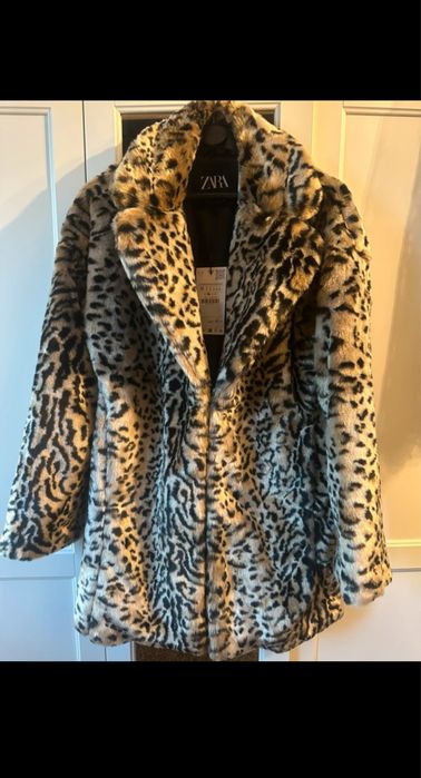 Haină stil animal print, noua - Zara, cu eticheta