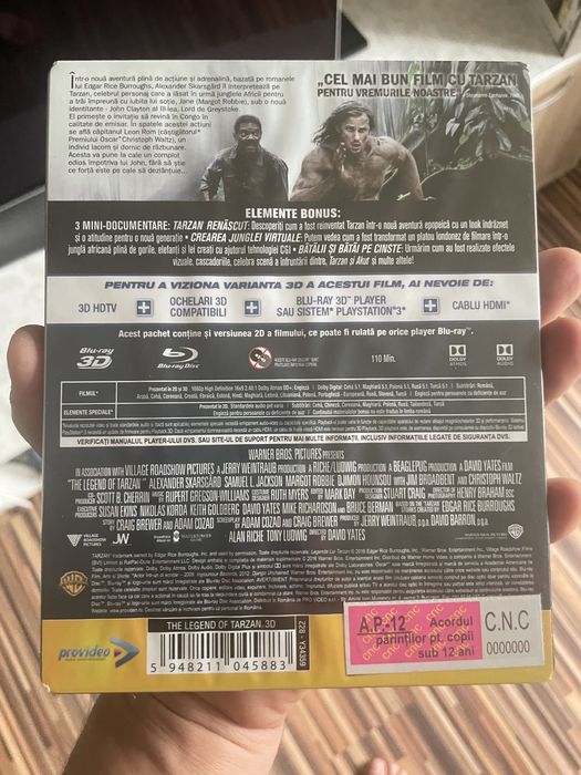 Vand blu ray The Legend of Tarzan 3D+2D steelbook