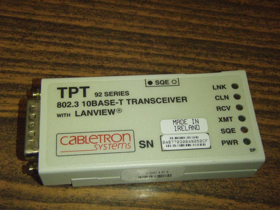Cabletron TPT 92 series 802.3 10Base-T transceiver with Lanview, netes
