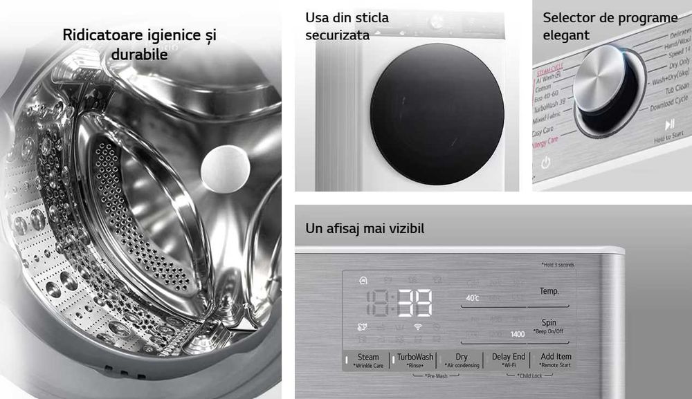 Masina de Spalat LG 13 KG, Calandru 80 cm, Cos Inox pentru Lenjerii, Pret NEGOCIABIL