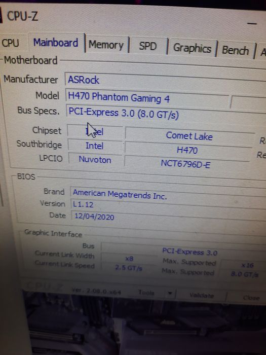 Дънна платка Asrock H470 CPU i5 10500