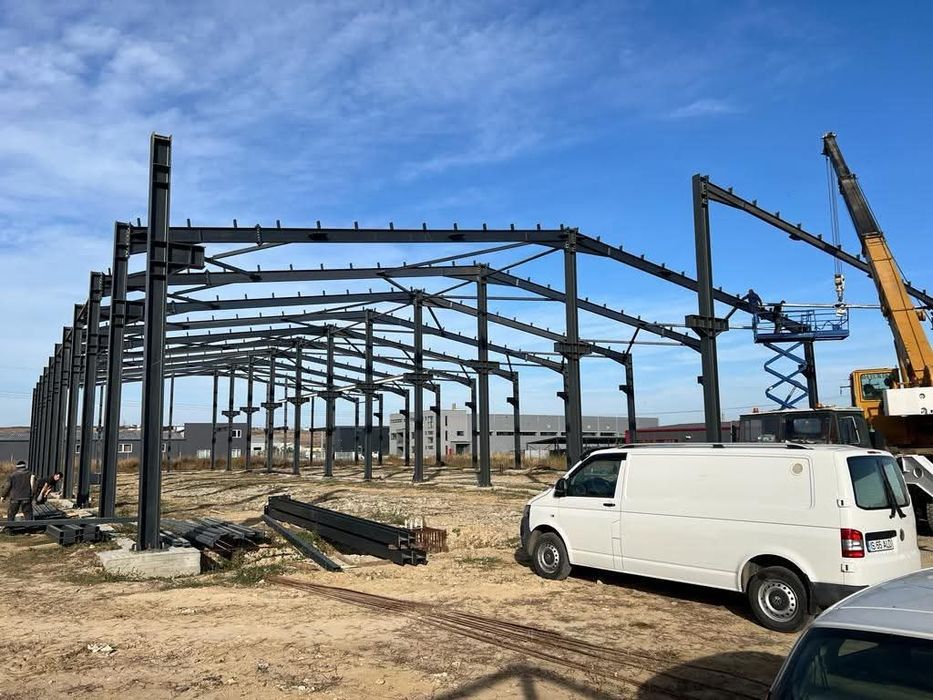 Vand hala metalica 12x30, structura metalica - panouri sandwich