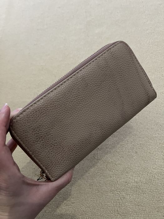 Vand portofel bej, model mare, cu 2 compatimente Meli Melo