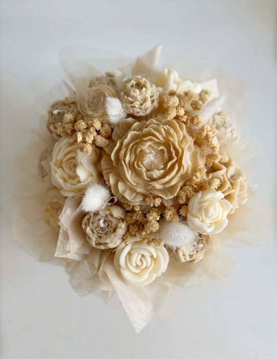 Букет от соеви свещи,цветница,Великден