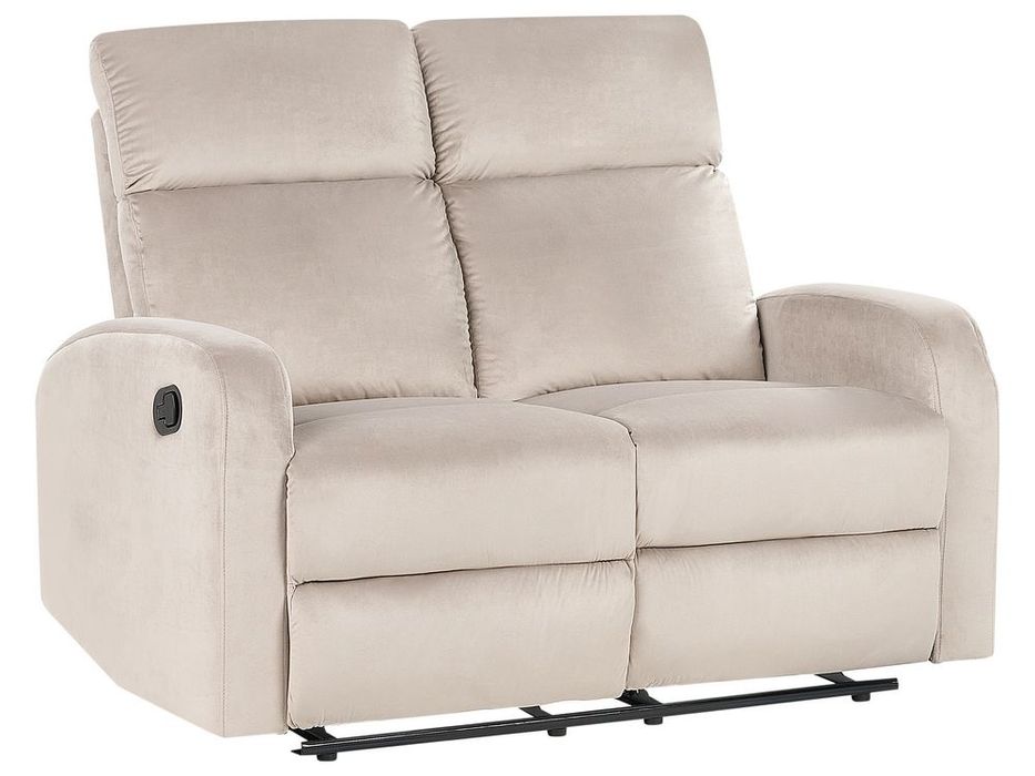 PROMOTIE! NOU Canapea "VERDAL" cu recliner manual, catifea, taupe