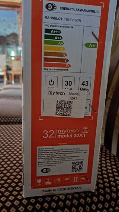 My tech 32lik televizor holati yangi pachka