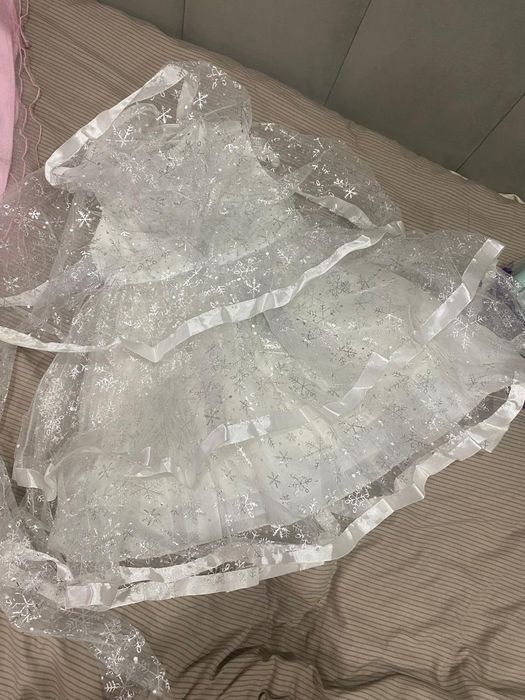 Платье снежинка для девочки