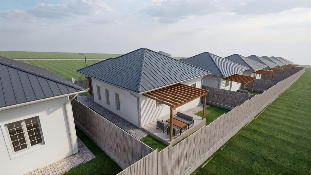 Casa cu 3 camere, Centru LUMINA  teren 250 mp