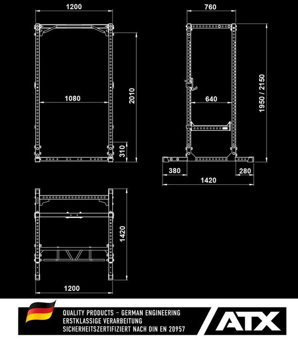 Фитнес Стойка / Силов Квадрат / Power Rack Станция - Височина 215 см