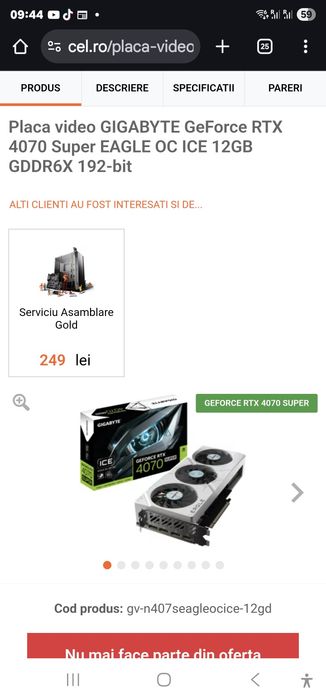 Placa video rtx4070 super
