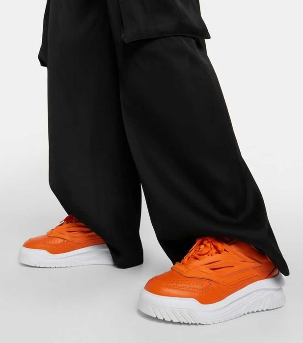 >- Calitate Premium -< Sneakers high top - adidași bărbați Versace Odissea Orange trend vara 2026