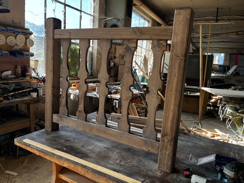 Дървена ограда парапет таборки