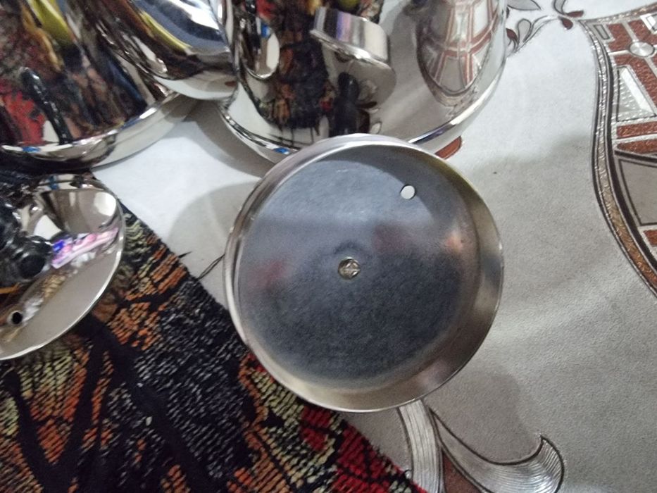 Мелхиор латун чойне .Чайник латун пакрытый никелем Мелхиор