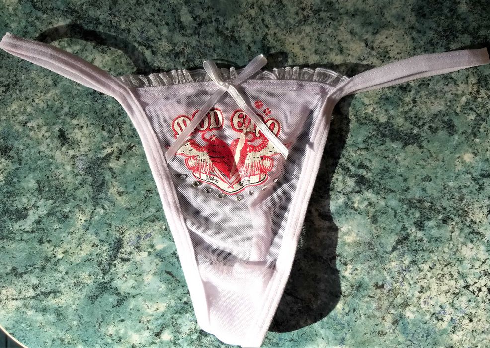 Chiloti tanga sexy tentatie mini snur fete/femei albi plasa mar. XS/S (noi)