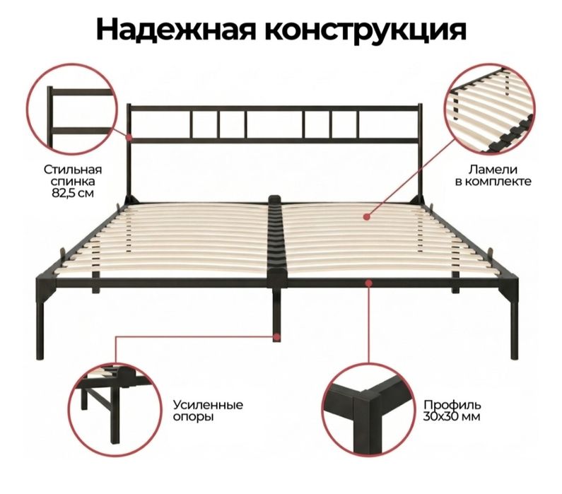 Продаётся 2х спальная кровать