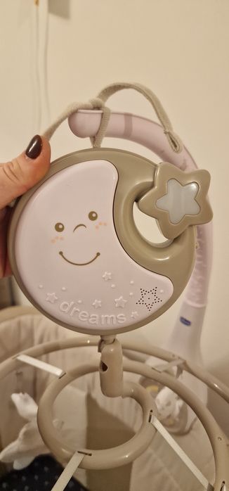 Carusel Muzical Chicco Next2Dreams – Bej, Sunete albe, Lumina de veghe