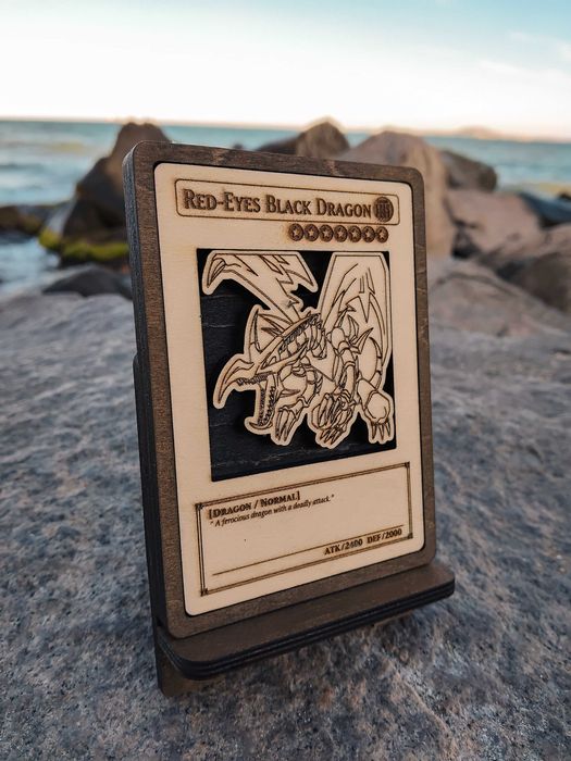3D Дървени Карти / Yu-Gi-Oh! / Pokemon / MTG (20 € / бр.) + Стойка и кутия