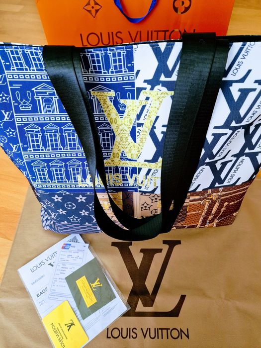 Geanta damă Louis Vuitton Maxy, material textil,saculet, etichetă