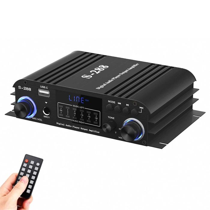 Facmogu S-288 Amplificator audio stereo,Bluetooth 5.0,4 canale,RMS 45W