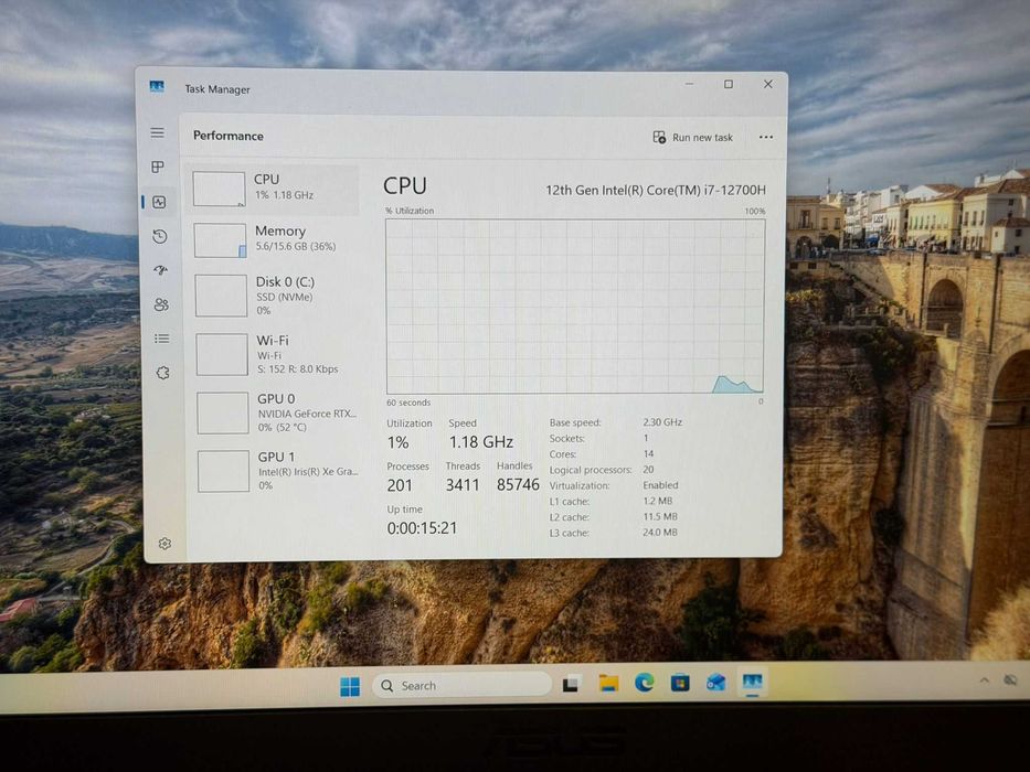 Hope Amanet P10/Laptop ASUS TUF GAMING , I7-12700H , RTX 3050 , 16 GB ,500 SSD