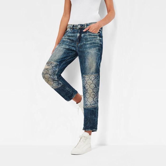 G-Star RAW 3301 Quilted Denim Mid Waist Boyfriend 7/8  ОРИГИНАЛНИ дамски дънки - 25-26