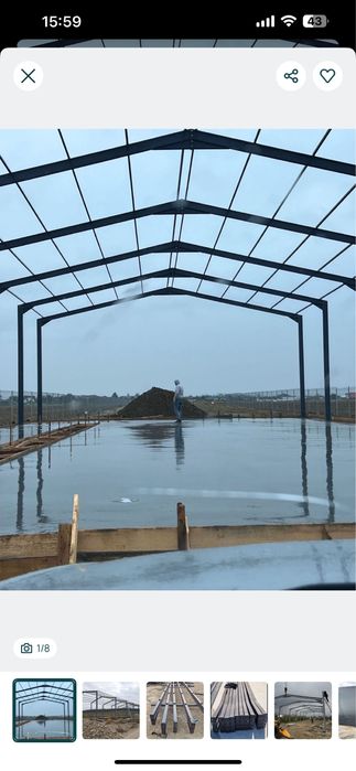 Vand hale metalice la comanda avem stoc 10 m x20 m x4 si 10 m x15 m x3